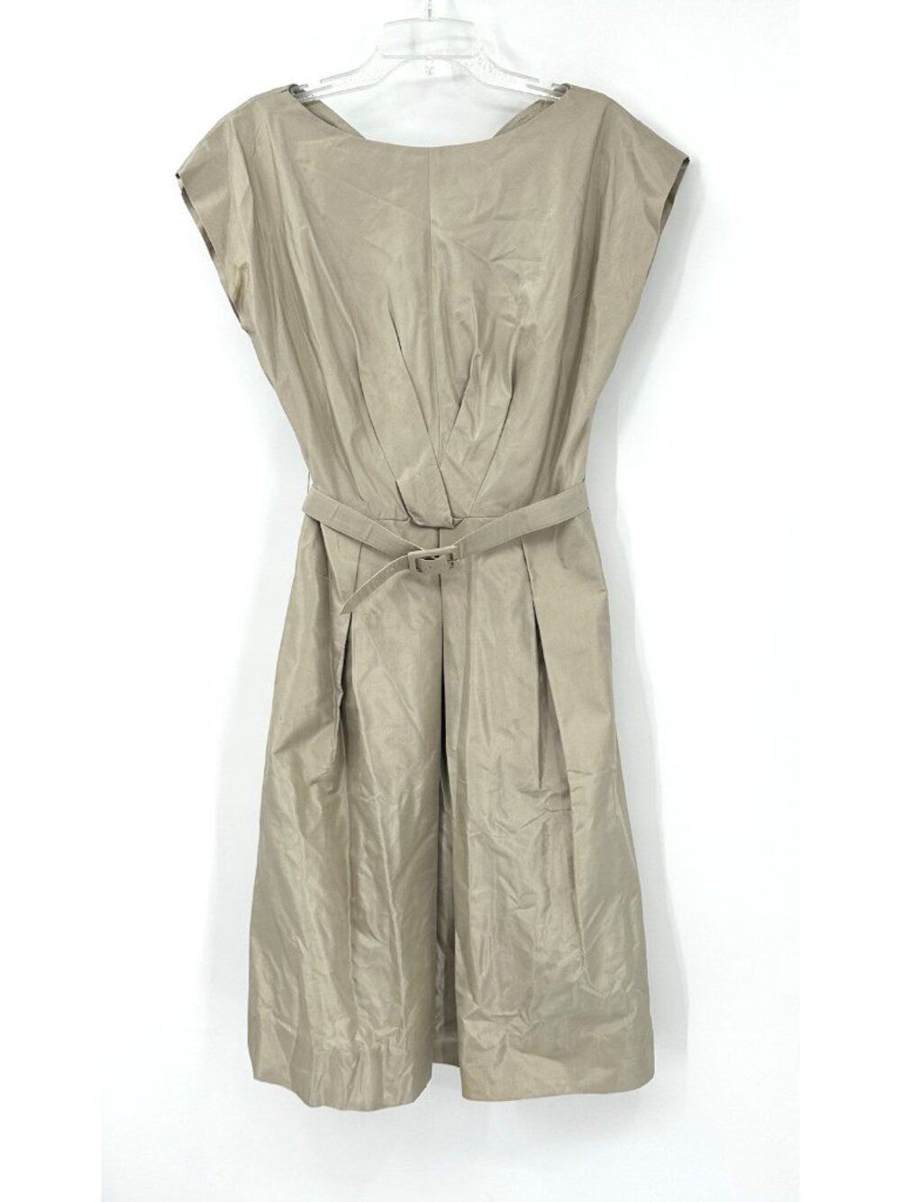 vintage 50s R&K ORIGINALS dress taupe SMALL fit flare rockabilly mid century - Picture 3 of 15